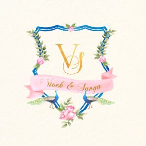 Elegant Peacock Floral - Wedding Logo