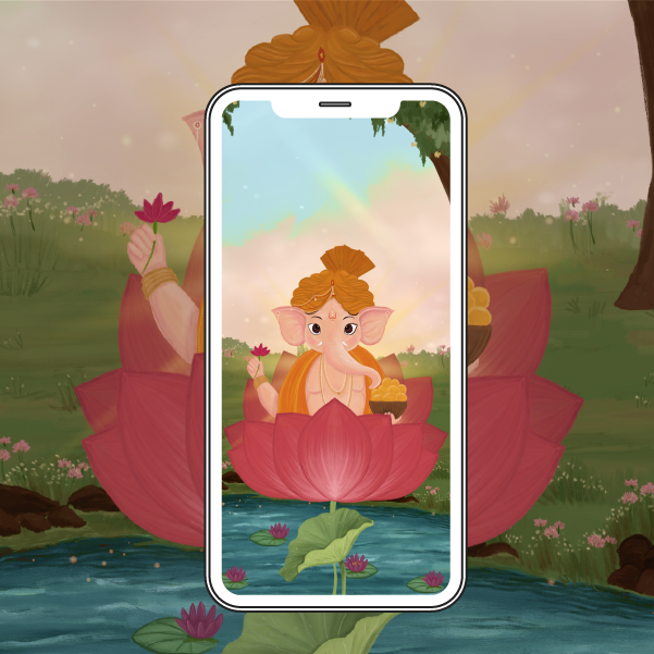 Ganesha Theme Baby Announcement